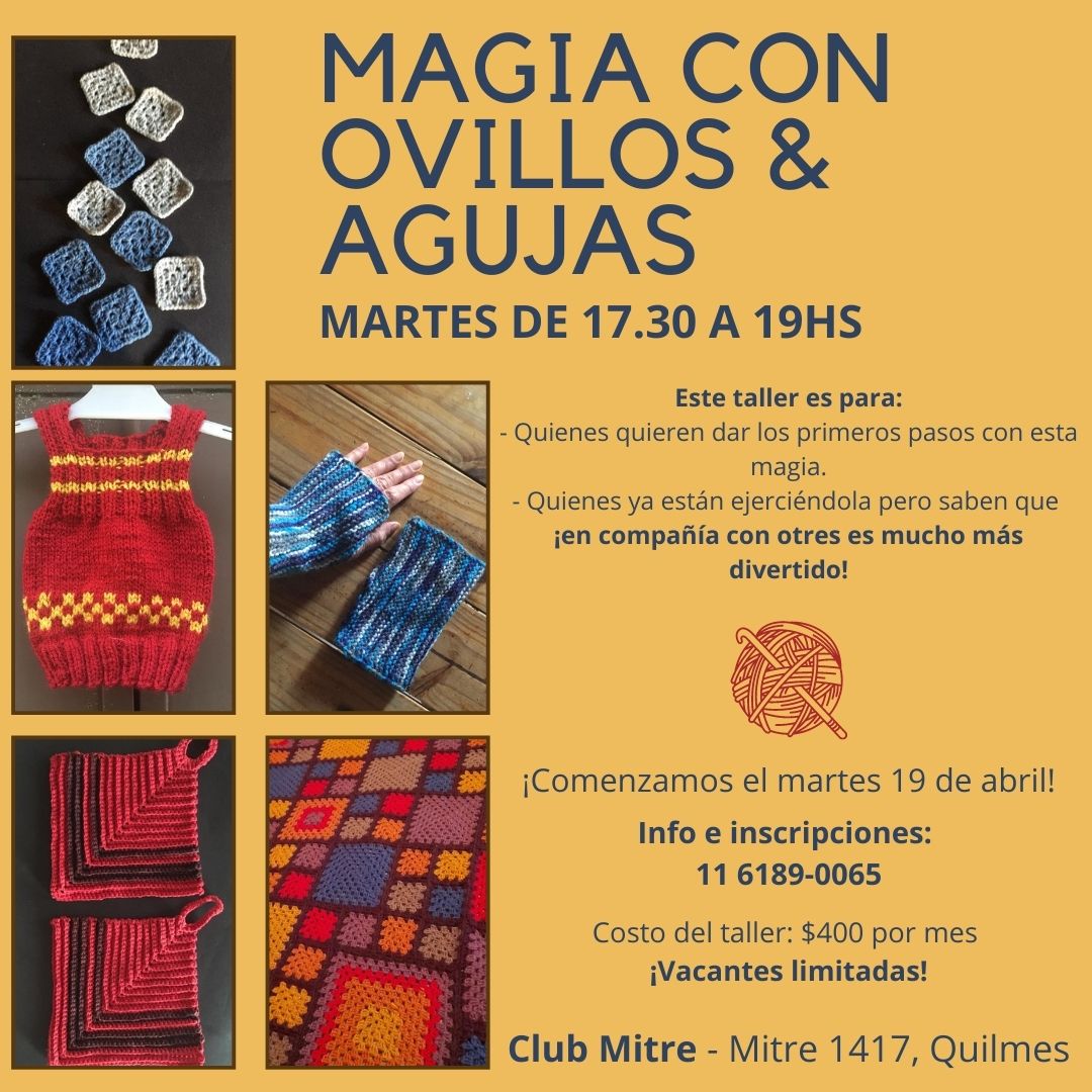 Taller de tejido Magia con ovillos y agujas
